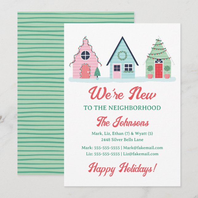 We're New to the Neighbourhood Holiday Card (Front/Back)