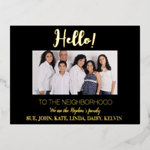 We're New to the Neighbourhood" Photo Announcement