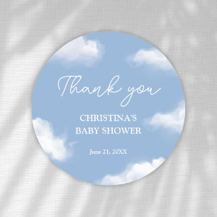 We're on Cloud 9 Baby Shower Thank You Classic Round Sticker