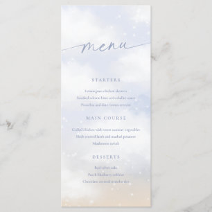 We're On Cloud 9 Dreamy Clouds Menu Card
