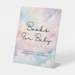 We're On Cloud 9 First Books Baby Shower Pedestal Sign