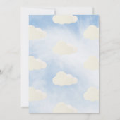 Were On Cloud 9 Modern Typography Baby Shower Invitation (Back)