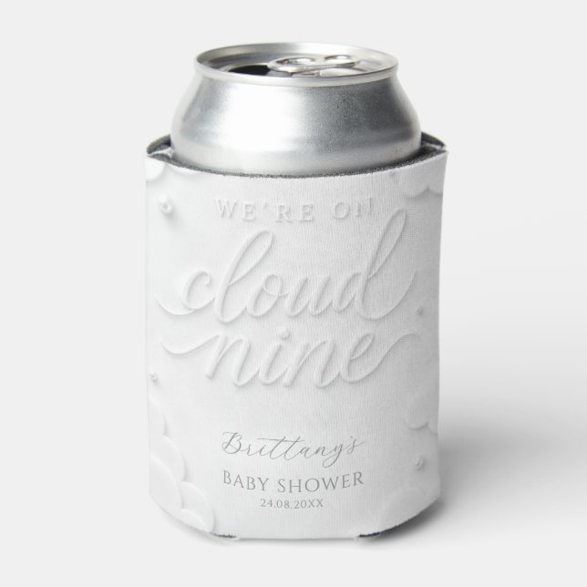 We're on Cloud Nine Baby Shower  Can Cooler (Can Front)
