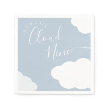 We're On Cloud Nine Baby Shower Napkin