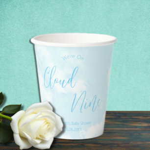 We're On Cloud Nine Baby Shower Paper Cups