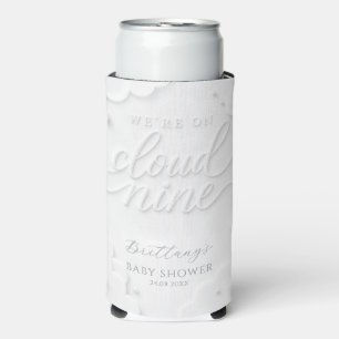 We're on Cloud Nine Baby Shower Seltzer Can Cooler