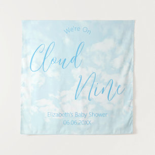 We're On Cloud Nine Baby Shower Tapestry
