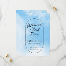 We're On Cloud Nine Engagement Party Invitation