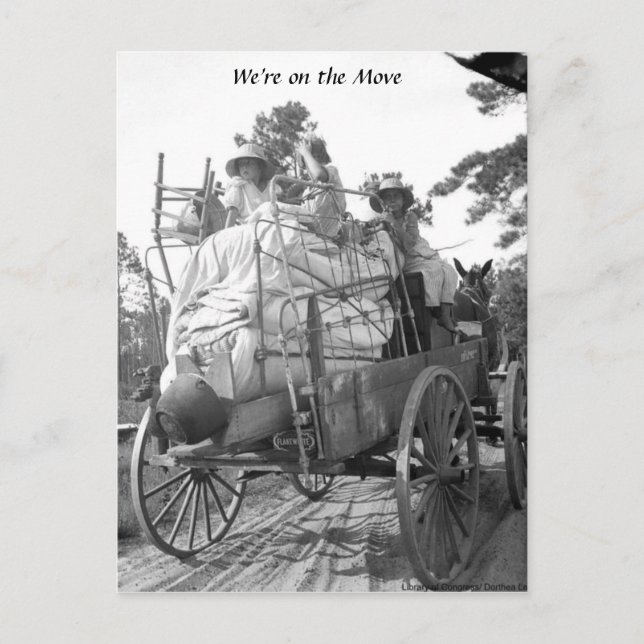 We're on the Move Postcard (Front)