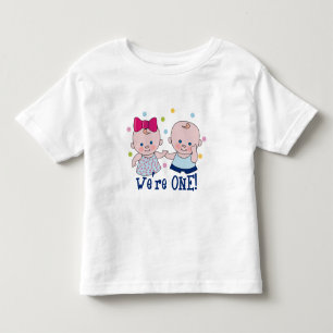 We're One Boy & Girl Birthday T-shirt