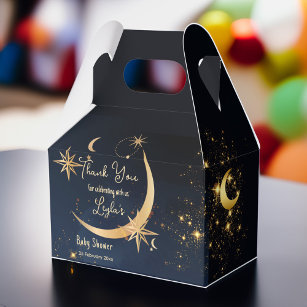 We're Over the Moon starry night Baby Shower Favour Box