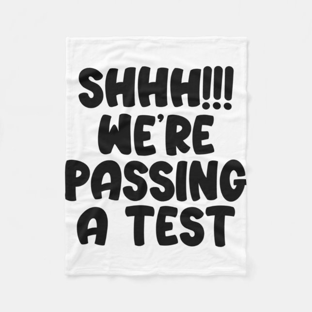 Were Ping A Test Funny Test Day 2022 Testing Teach Fleece Blanket (Front)