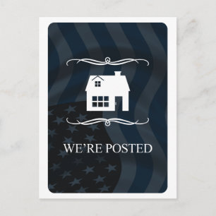 we're posted announcement : mod home postcard