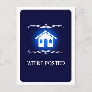we're posted announcement : mod home postcard