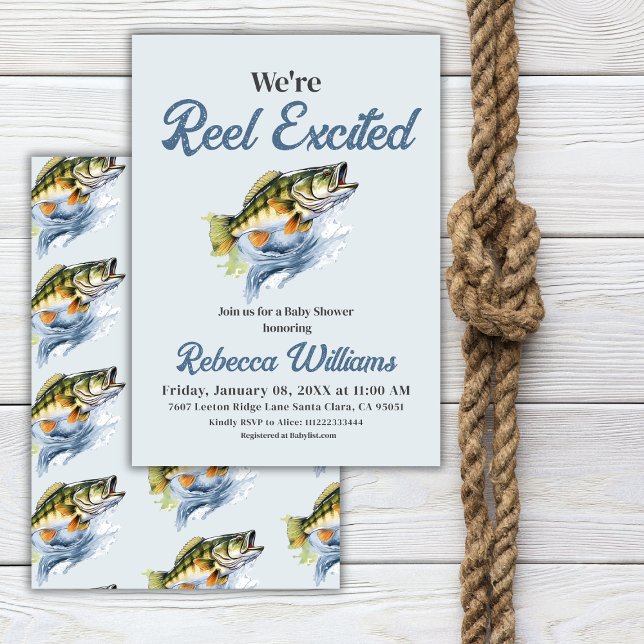 We're Reel Excited - Little Fisherman Baby Shower Invitation (Creator Uploaded)