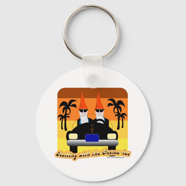 Were Rolling with the Gnom-ies Key Ring (Front)
