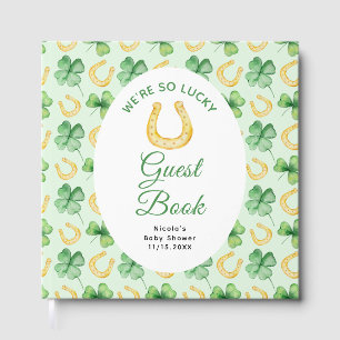 We're So Lucky Horseshoe St Patrick's Baby Shower Guest Book