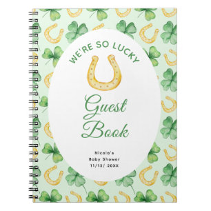 We're So Lucky Horseshoe St Patrick's Baby Shower Notebook