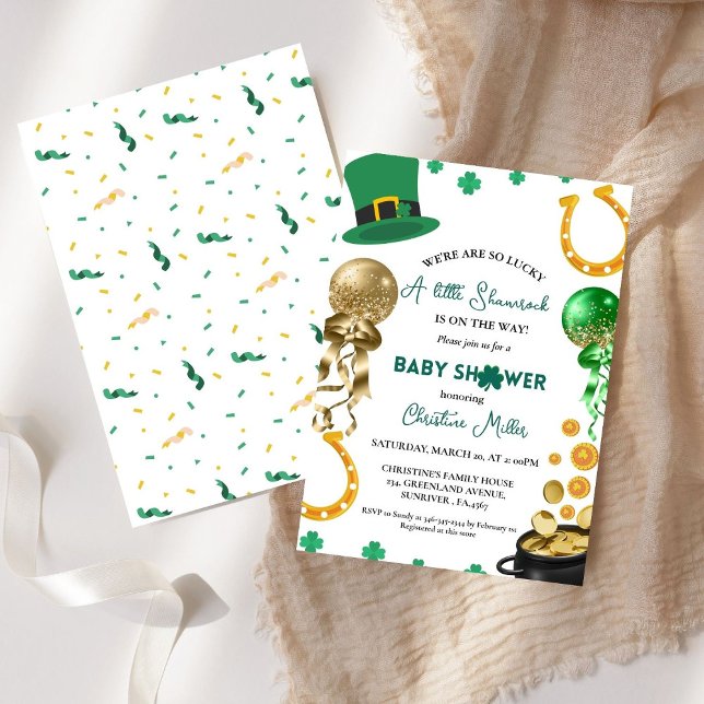 Were so Lucky St patrick's day Baby Shower  Invitation (Creator Uploaded)