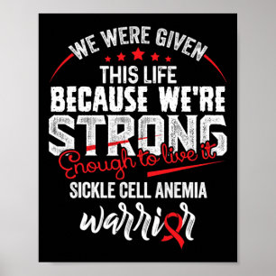 We're Strong- Sickle Cell Anaemia Awareness Ribbon Poster