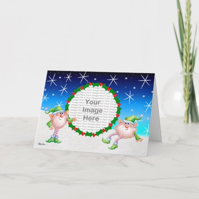 We're Surrounded By Flakes! Holiday Card (Front)