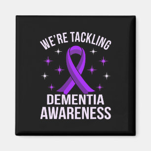 We're Tackling Dementia Awareness Alzheimer's Purp Magnet
