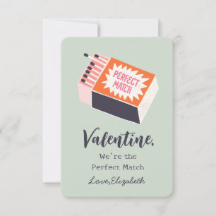 We're the Perfect Match Kids Valentines Day Card