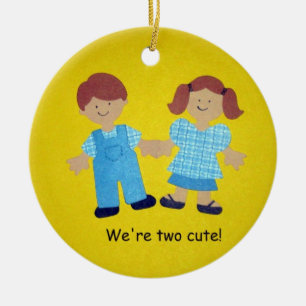We're two cute! ceramic tree decoration