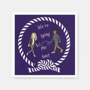 We're Tying The Knot Nautical Coloured Anime    Napkin