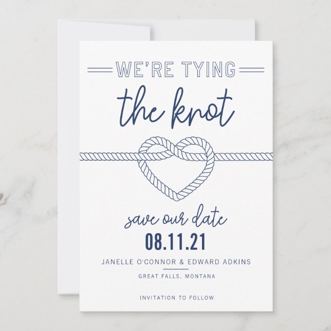 We're Tying The Knot Save The Date (Front)