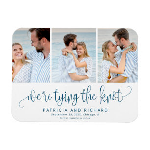 We're Tying The Knot Save The Date 3 Photo Magnet