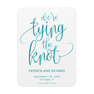 We're Tying The Knot Save The Date Non Photo Magnet
