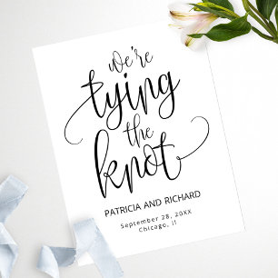 We're Tying The Knot Save The Date Non Photo Postcard