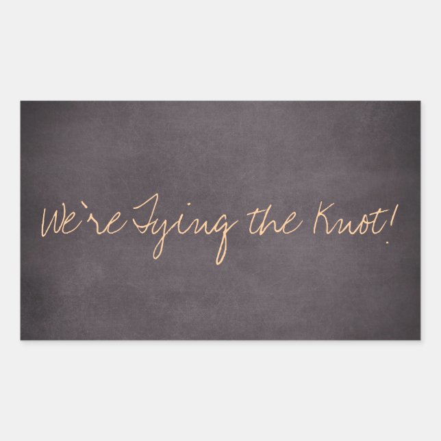 We're Tying the Knot Wedding Invite Stickers (Front)