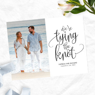 We're Tying The Knot Wedding Save The Date Photo Postcard