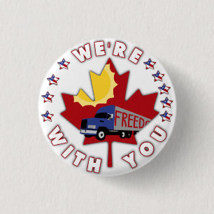 WE'RE WITH YOU 3 CM ROUND BADGE