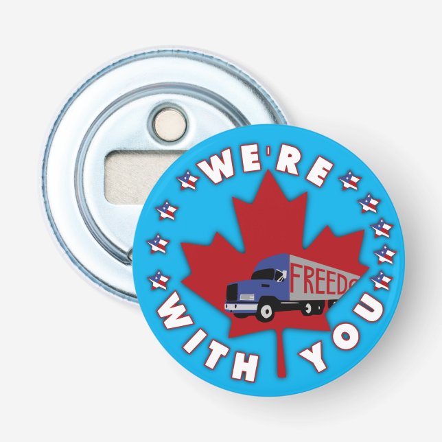 WE'RE WITH YOU BOTTLE OPENER (Front)