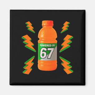Wered By 67 Aura Energy Funny 6 7 Meme Six Seven G Magnet