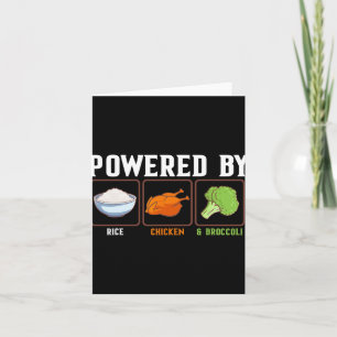 Wered By Rice Chicken And Broccoli Funny New Year  Card