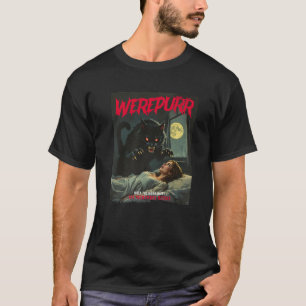 Werepurr Werewolf Cat Vintage Horror Movie Poster T-Shirt