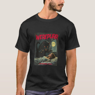 Werepurr Werewolf Cat Vintage Horror Movie Poster  T-Shirt