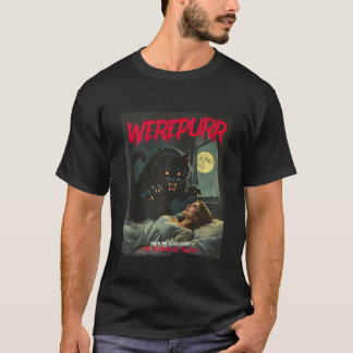 Werepurr Werewolf Cat Vintage Horror Movie Poster T-Shirt