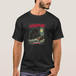 Werepurr Werewolf Cat Vintage Horror Movie Poster T-Shirt