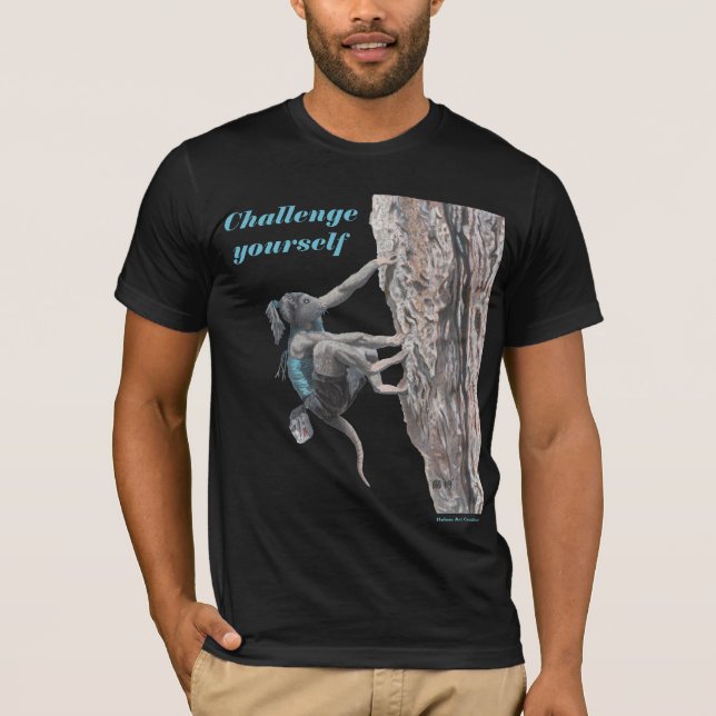 Wererat Girl Rock Climbing Sport Fantasy Art Shirt (Front)