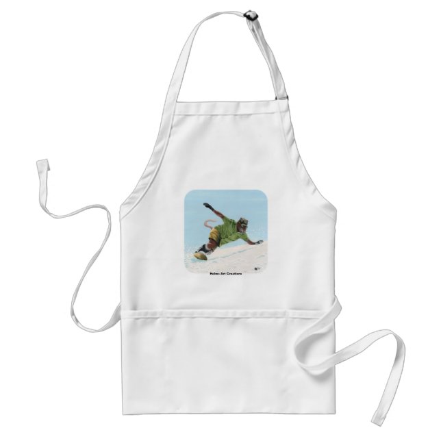 Wererat Snowboarder Fantasy Art Apron (Front)