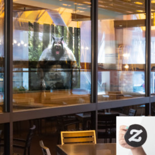 Werewolf Ate see-thru window cling front stick