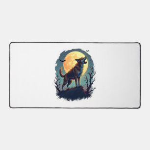 Werewolf Beagle Howl Desk Mat