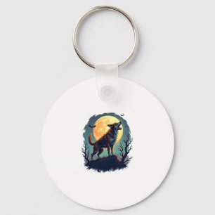 Werewolf Beagle Howl Key Ring