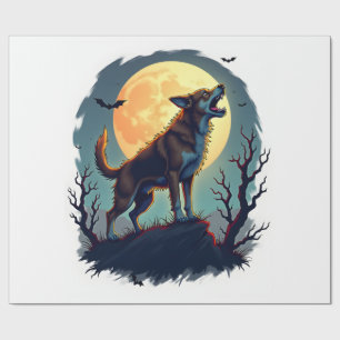 Werewolf Beagle Howl Wrapping Paper