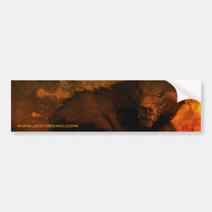 werewolf bust bumper sticker
